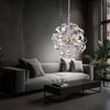 RGB LED Hängeleuchte, Chrom, dimmbar, Fernbedienung, H 125cm Bild 5