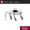 Paulmann 66747 Spotlight Carolina IP44 GU10 230V 3-flammig Chrom Bild 2