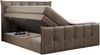 Boxspringbett KING DE LUX - 7-Zonen Matratze - PREMIUM-11-KING - 140x200cm - Braun Velours - H4 Bild 4