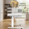 HOKO Kinderschreibtisch höhenverstellbar 54–76 cm (Schreibtisch, mit 2 Schubladen und 80x40 cm neigbarer Tischplatte), 120x60 cm Arbeitsfläche, Weiß, ELIN Bild 3