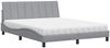 vidaXL Bett mit Matratze "Hanko" Hellgrau 160x200 cm Stoff 3310538 Bild 2
