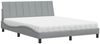 vidaXL Bett mit Matratze "Hanko" Hellgrau 160x200 cm Stoff 3310538 Bild 4