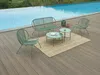 Vente-unique - NIKAO Gartensitzgruppe Metall Grün - B 70 cm x H 45,5 cm x L 70 cm Bild 2