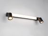 LED Bad Spiegelleuchte ENRICO mit 2 Strahlern & Schalter, Schwarz B: 60cm Bild 3