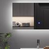 Badezimmerspiegel Miral Glas 80 x 40 cm mit Backlight Beleuchtung Vicco Bild 4