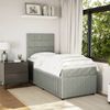 vidaXL Boxspringbett mit Matratze Hellgrau 100x200 cm Samt 3294562 Bild 5