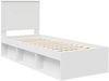 vidaXL Bettrahmen mit Kopfteil Weiß 75 x 190 cm Massives Kiefernholz 3411073 Bild 4
