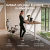Desktronic HomePro Elektrisch höhenverstellbarer Schreibtisch 200x80cm Massive Walnuss/Weiß mit Memory-Funktion, Anti-Kollisions Technologie, USB-A und USB-C-Ladeanschlüssen Bild 2