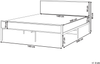 Bett mit Lattenrost Polyrattan AVANTON 140 x 200 cm Schwarz Bild 2
