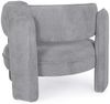 Sessel Aisha aus Stoff, modernes Design, gepolstert, Grau, verstellbare Holzbeine, Bizzotto Bild 2