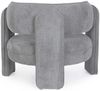 Sessel Aisha aus Stoff, modernes Design, gepolstert, Grau, verstellbare Holzbeine, Bizzotto Bild 3