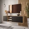 ALLHOUSE24 Lowboard Hängeschrank 156 Breite TV Schrank MANDY Artisan Eiche Bild 5