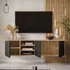 ALLHOUSE24 Lowboard Hängeschrank 156 Breite TV Schrank MANDY Artisan Eiche Bild 2