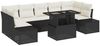 vidaXL Garten-Sofa-Set mit Kissen 8 pcs Schwarz und Creme 3357870 Bild 2