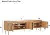 Merax 170cm TV-Schrank, Lowboard mit strukturierter Tür, TV-Möbel, goldenen Griffen und goldenen Füßen, Natur Bild 4