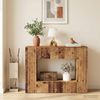 vidaXL Konsolentisch Gestreift Altholz 101 x 29 x 74 cm Holzwerkstoff 899884 Bild 4