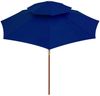 vidaXL Sonnenschirm mit Doppeldach und Holz-Mast Blau 270 cm 313767 Bild 3