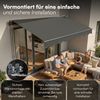 STEELSØN 'Kestria' Gelenkarmmarkise 250x200 cm mit LEDs, Markise elektrisch, anthrazit, Terrassenmarkise komplett vormontiert Bild 4