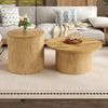 Couchtisch-Set rund, 75 x 75 x 36 cm + 50 x 50 x 50,5 cm, MDF in Natur, flexibel kombinierbar Bild 2
