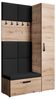 Beautysofa Garderobenschrank mit schmalem eintürigen Kleiderschrank mit Kleiderstange MARGARET I+IV (in 2 Breiten zur Auswahl) mit schmalem 1-türigen Kleiderschrank Bild 4