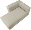 Longchair Armlehne links Kattrina Flachgewebe creme Bild 3