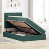 vidaXL LED-Speicherbett mit Matratze Dunkelgrün 120 x 200 cm Samt 3372720 Bild 4