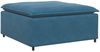 vidaXL Modulares Sofa mit Fußhocker Kissen Samt Blau 3321218 Bild 3