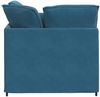 vidaXL Modulares Sofa mit Fußhocker Kissen Samt Blau 3321218 Bild 5