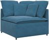 vidaXL Modulares Sofa mit Fußhocker Kissen Samt Blau 3321218 Bild 2
