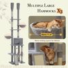 PAWZ Road Kratzbaum PETEPELA Kratzbaum deckenhoch Katzenturm mit großen Condo 216cm-285cm, 5 Tiers Katzensaktivitätszentrum mit gemütlichen Hängematte Bild 3