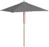 vidaXL Sonnenschirm mit Holz-Mast 150x200 cm Anthrazit 44535 Bild 2