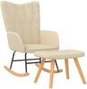 Schaukelstuhl mit Hocker, Stoff creme [327624] Bild 2