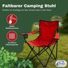 Coemo 4er-Set faltbarer Campingstuhl Faltstuhl mit Tragetasche in Rot Bild 3