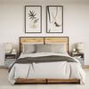 vidaXL Wand-Nachttische mit LED-Leuchten 2 Stk. Grau Sonoma 3307986 Bild 5
