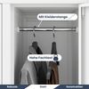 Umkleideschrank Spind BARTEK - 10 Abteile, Etikettenhalter Lüftungsschlitze | Umkleidespind Schließfachschrank Garderobenspind, 172x136x45cm Weiß Bild 4