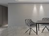 Esszimmerstuhl 8er Set drehbar Samt mit Metallgestell in Grau Drehstuhl Polsterstuhl im modernen Chesterfield Design mit Armlehnen, 55 x 80 x 50 cm Bild 2