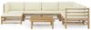 vidaXL 8-tlg. Garten-Lounge-Set mit Cremeweißen Kissen Bambus 3058219 Bild 2