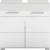 INOSIGN Waschbeckenunterschrank Malmö, Breite 60 cm, 2 Tür, 2 Fächer, mit Siphonausschnitt, MDF-Front in verschiedenen Farben erhältlich, Badmöbel, Badschrank, Kommode, Bad Bild 2