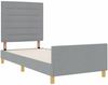 vidaXL Bettgestell mit Kopfteil Hellgrau 80 x 200 cm Stoff 3344606 Bild 5