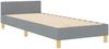 vidaXL Bettgestell mit Kopfteil Hellgrau 80 x 200 cm Stoff 3344606 Bild 4