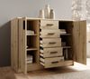Kommode >Nelly< in Artisan Eiche Dekor - 109x86x50cm (BxHxT) Bild 4