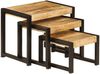 vidaXL Satztische 3 Stk. Massivholz Mango [247404] Bild 4