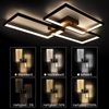 ZMH LED Deckenleuchte Wohnzimmer Deckenlampe Schwarz - Modern 72W 80CM Wohnzimmerlampe Dimmbar mit Fernbedienung Schlafzimmerlampe Rechteck Metall-Design für Schlafzimmer Kinderzimmer küchen Bild 2