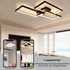 ZMH LED Deckenleuchte Wohnzimmer Deckenlampe Schwarz - Modern 72W 80CM Wohnzimmerlampe Dimmbar mit Fernbedienung Schlafzimmerlampe Rechteck Metall-Design für Schlafzimmer Kinderzimmer küchen Bild 5