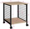 tectake Beistelltisch Couchtisch Gary 40x40x48cm (1-St, 1 tlg), Mobiler Beistelltisch mit zwei Ablageflächen im Industrie-Stil Bild 5