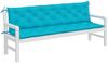 vidaXL Gartenbank-Auflagen, 2 Stk., Polyester, Türkis, 200 x 50 x 7 cm Bild 3