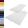 Lavea 2er Set Badematte 50x80 cm – rutschfeste, Waschbare Badematten aus 100% Baumwolle, Frottierserie Elena – Saugstark, Strapazierfähig und Zeitlos – Ideal für Badezimmer, Dusche - Weiß Bild 4