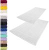 Lavea 2er Set Badematte 50x80 cm – rutschfeste, Waschbare Badematten aus 100% Baumwolle, Frottierserie Elena – Saugstark, Strapazierfähig und Zeitlos – Ideal für Badezimmer, Dusche - Weiß Bild 5