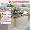 HOOZ Tischplatte Kaminplatte (Schwarz, 1 St, ESG-Sicherheitsglas), mit hochwertigem Facettenschliff Bild 2