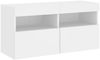 vidaXL TV-Wandschrank mit LED-Leuchten Weiß 80x30x40 cm 837197 Bild 3
